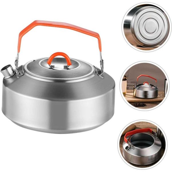 TaffSPORT Teko Camping Outdoor Teapot Kettle Stainless Steel - HWSH
