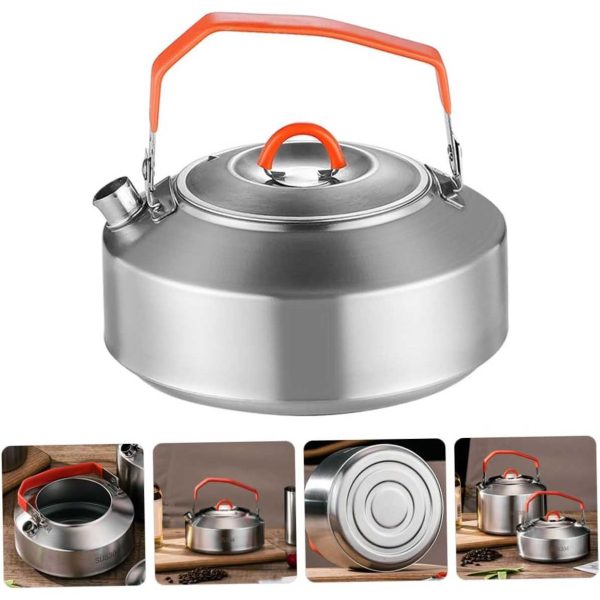 TaffSPORT Teko Camping Outdoor Teapot Kettle Stainless Steel - HWSH