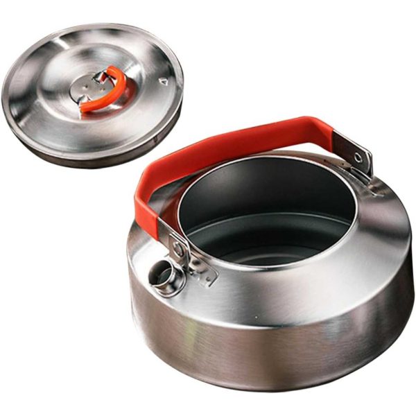 TaffSPORT Teko Camping Outdoor Teapot Kettle Stainless Steel - HWSH