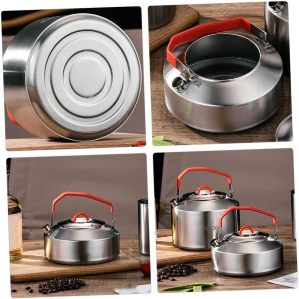 TaffSPORT Teko Camping Outdoor Teapot Kettle Stainless Steel - HWSH