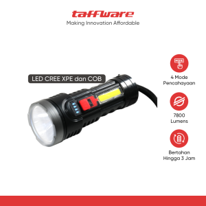 TaffLED Senter LED Cree XPE COB 7800 Lumens Waterproof Rechargeable - BL-822