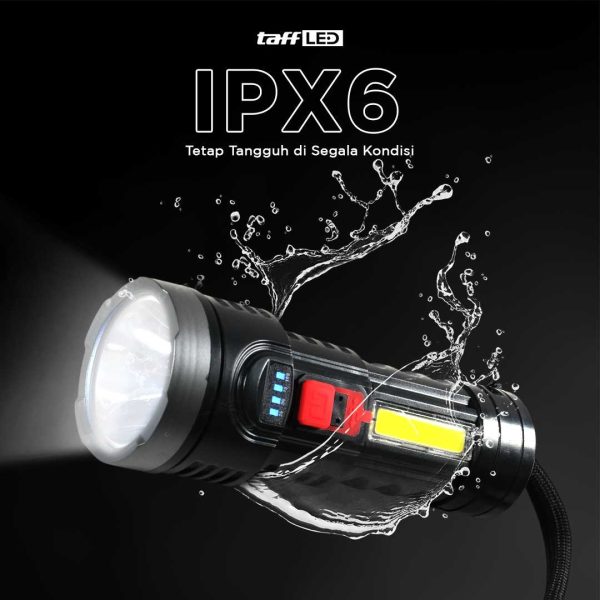 TaffLED Senter LED Cree XPE COB 7800 Lumens Waterproof Rechargeable - BL-822