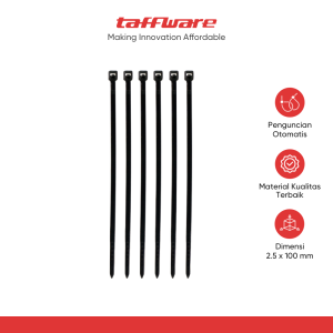 Taffware Kabel Ties Self Locking Wire Organizer 2.5x100mm 100 PCS - V94