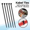 Taffware Kabel Ties Self Locking Wire Organizer 2.5x100mm 100 PCS - V94