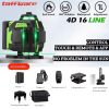 Taffware Laser Level Green Beam 4D 16 Line Alarm Remote Smart App - BT360