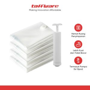 TaffPACK Kantong Plastik Pakaian Vacuum Compression Bag 12PCS - WH021
