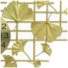 TaffHOME Jam Dinding Besi Elegan Ginkgo Biloba Silent Movement 105cm - LZ-50