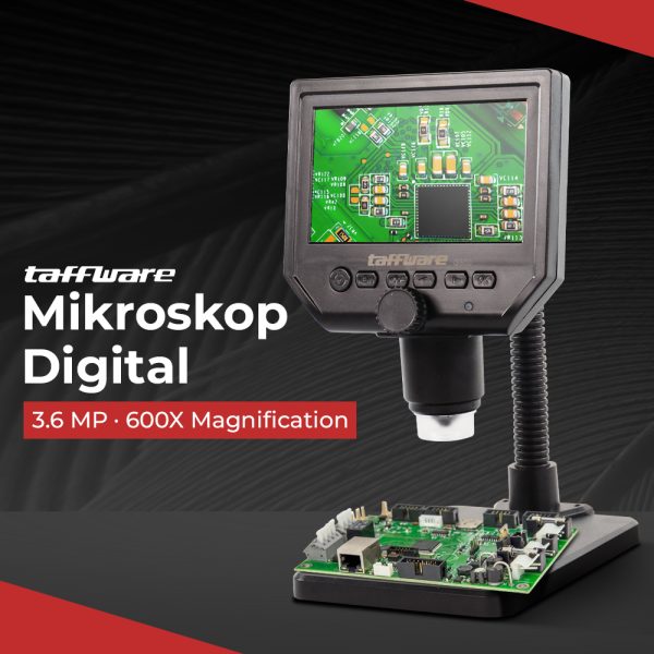 Taffware Mikroskop Digital 10 MP Pembesaran 1000X LED Display - G5