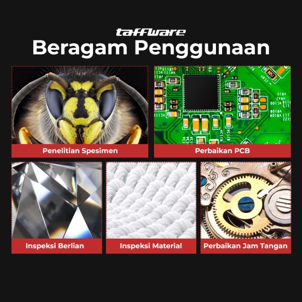 Taffware Mikroskop Digital 10 MP Pembesaran 1000X LED Display - G5