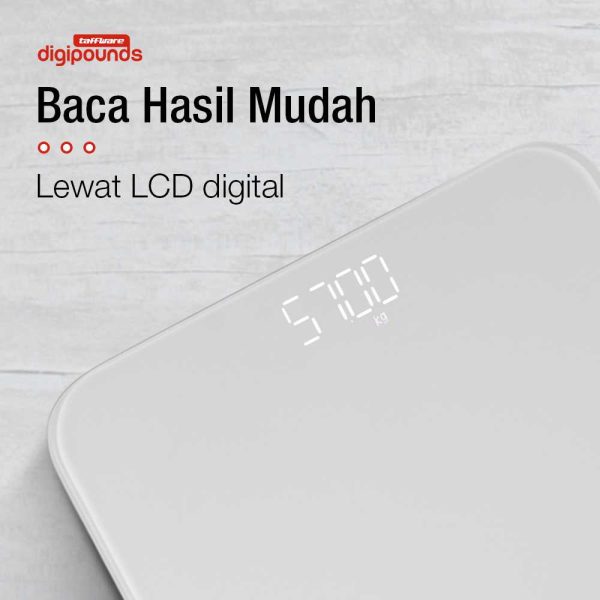 Taffware Digipounds Timbangan Badan Digital Scale 180kg Battery Type - CB610