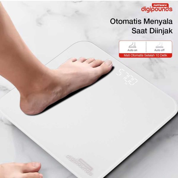Taffware Digipounds Timbangan Badan Digital Scale 180kg Battery Type - CB610