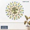 TaffHOME Jam Dinding Quartz Iron Luxury Peacock Style 44cm - SF4