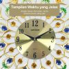 TaffHOME Jam Dinding Quartz Iron Luxury Peacock Style 44cm - SF4