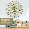 TaffHOME Jam Dinding Quartz Iron Luxury Peacock Style 44cm - SF4