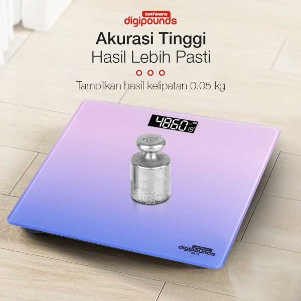 Taffware Digipounds Timbangan Badan Digital Scale Rechargeable 180kg - AR18