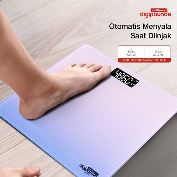 Taffware Digipounds Timbangan Badan Digital Scale Rechargeable 180kg - AR18