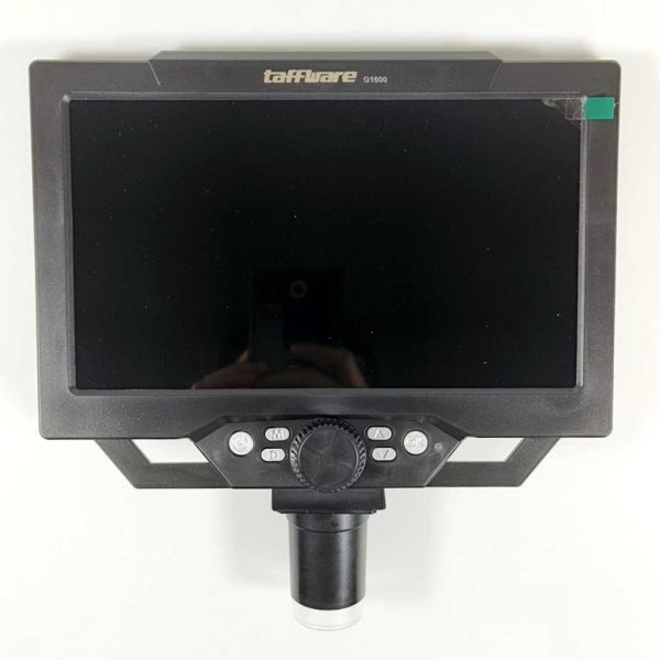 Taffware Mikroskop Digital 12MP 1600X dengan Monitor and Metal Stand - G1600
