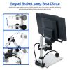 Taffware Mikroskop Digital 12MP 1600X dengan Monitor and Metal Stand - G1600