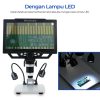 Taffware Mikroskop Digital 12MP 1600X dengan Monitor and Metal Stand - G1600