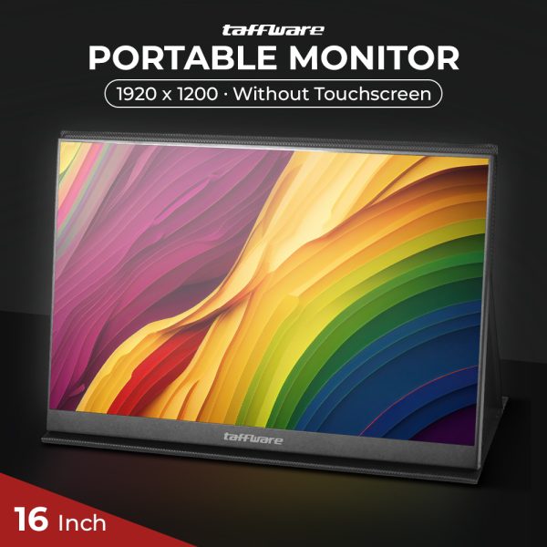 Taffware Portable Monitor IPS 16 Inch 1920x1200P Without Touchscreen - 1600XTS