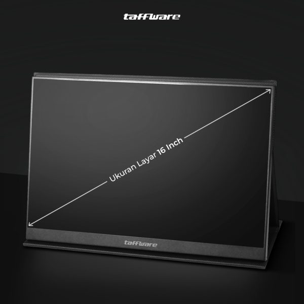 Taffware Portable Monitor IPS 16 Inch 1920x1200P Without Touchscreen - 1600XTS