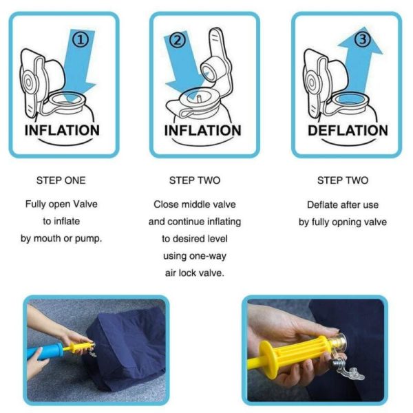 TaffHOME Bantal Angin Kaki Portabel Inflatable Relaxing Foot Rest - BSZ0020