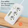 Taffware Stop Kontak 3 Plug 4 USB 1 USB Type C 10A 250V 2500W 2.1A - QL-1074U