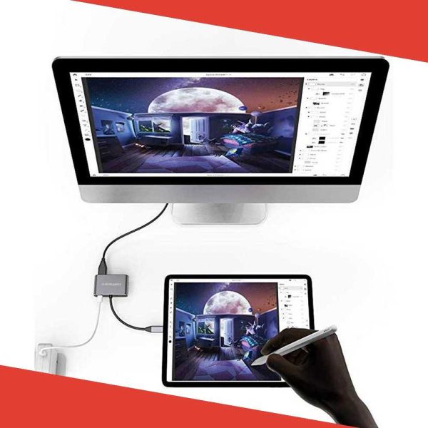 Taffware Video Adaptor 4 in 1 USB Type C to HDTV VGA PD Charging 4K - D87