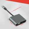 Taffware Video Adaptor 4 in 1 USB Type C to HDTV VGA PD Charging 4K - D87