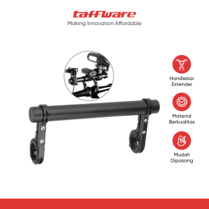TaffSPORT Handlebar Extender Sepeda Braket Mount Aluminium 202mm - BTM31