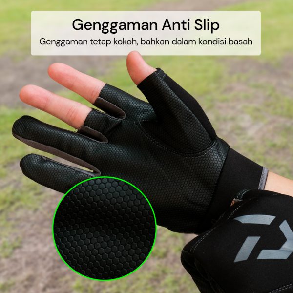 TaffSPORT Sarung Tangan Mancing Breathable Glove Half Finger 1 Pair - DW-GRTX