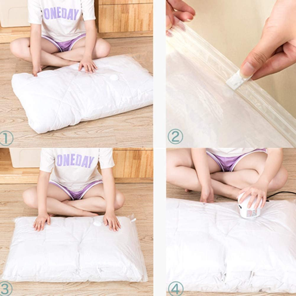 TaffPACK Kantong Plastik Pakaian Vacuum Bag 5PCS with Electric Pump - SH5