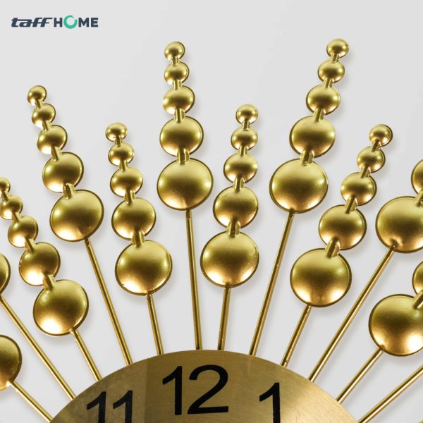 TaffHOME Jam Dinding Besi Elegan Matahari Silent Movement 45cm - WM-68
