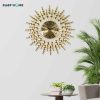 TaffHOME Jam Dinding Besi Elegan Matahari Silent Movement 45cm - WM-68