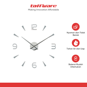 TaffHOME Jam Dinding Besar DIY Giant Wall Clock Quartz 90-100cm - DIY-104