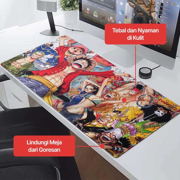 TaffGO Gaming Mouse Pad XL Desk Mat One Piece Theme 800x400x2mm - K-48