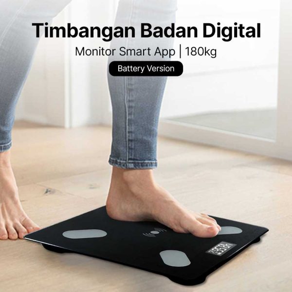Taffware Digipounds Timbangan Badan Digital Scale BMI Smart App 180kg - ANT0217