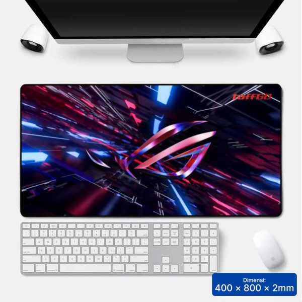 TaffGO Mouse Pad Rubber ASUS ROG Logo Anti Slip 400x800x2mm - K-48