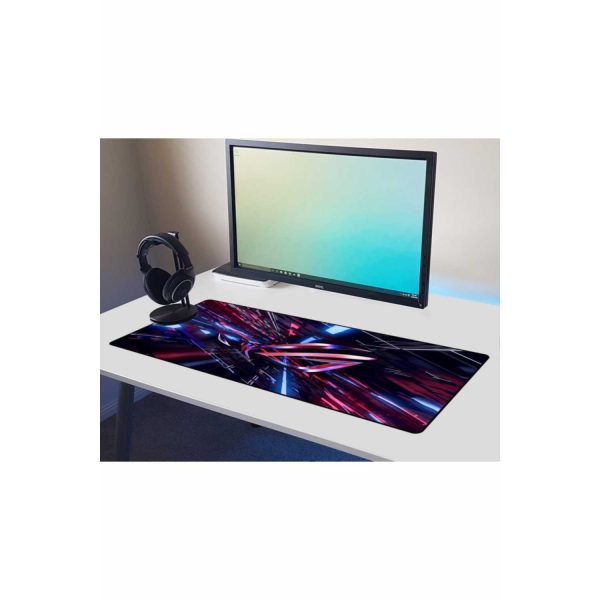 TaffGO Mouse Pad Rubber ASUS ROG Logo Anti Slip 400x800x2mm - K-48