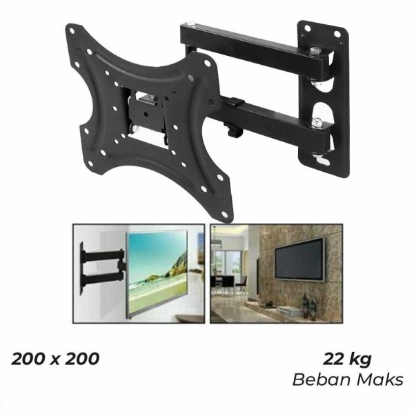 Taffware Bracket TV Telescopic VESA 200 x 200 for 32-55 Inch TV - X-400