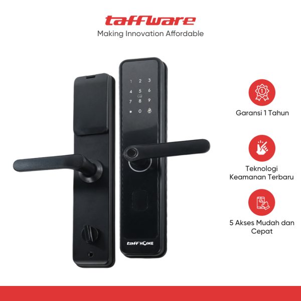 TaffHOME Smart Door Lock Fingerprint Password Bluetooth Card TTLock - B09TT