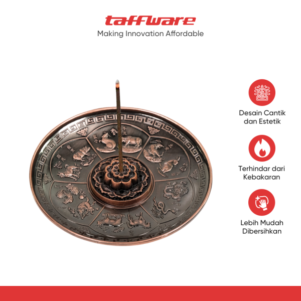 TaffHOME Tempat Dupa Stick Incense Holder Metal Plate - HS102