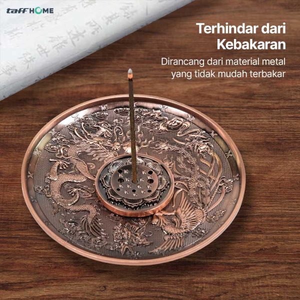 TaffHOME Tempat Dupa Stick Incense Holder Metal Plate - HS102
