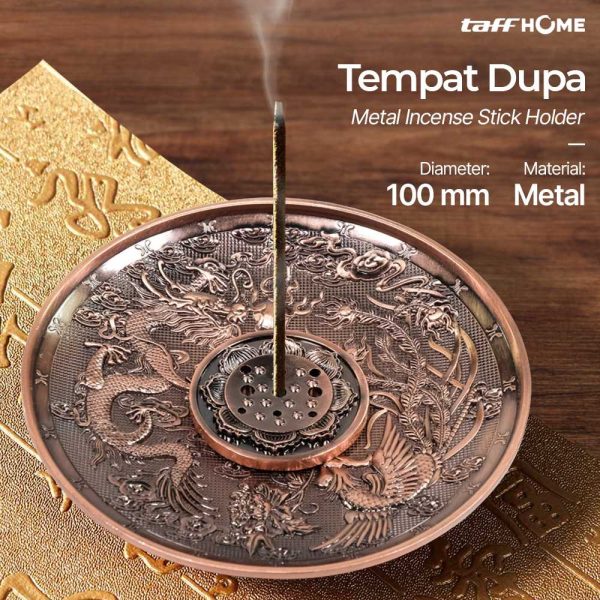TaffHOME Tempat Dupa Stick Incense Holder Metal Plate - HS102