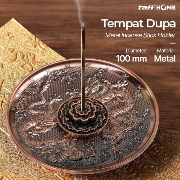 TaffHOME Tempat Dupa Stick Incense Holder Metal Plate - HS102