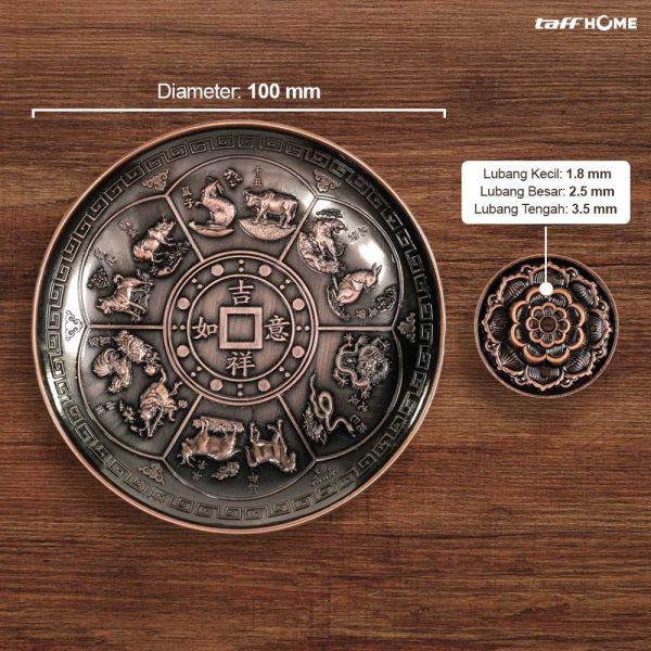 TaffHOME Tempat Dupa Stick Incense Holder Metal Plate - HS102