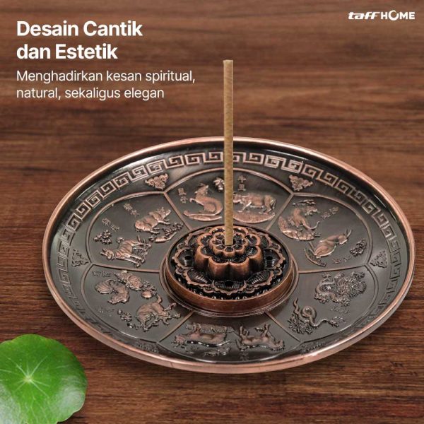 TaffHOME Tempat Dupa Stick Incense Holder Metal Plate - HS102