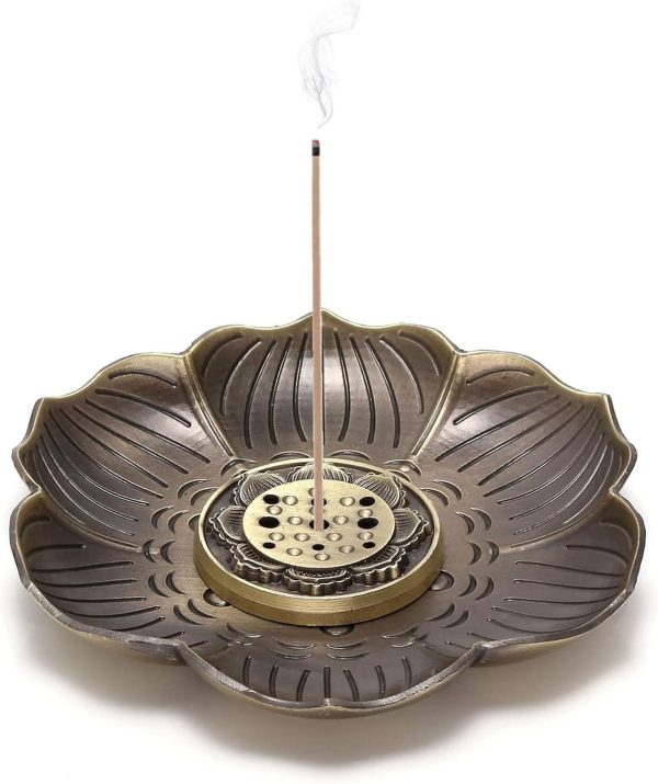 TaffHOME Tempat Dupa Plum Petal Incense Holder 9 Holes Zinc Alloy - XJ-9B