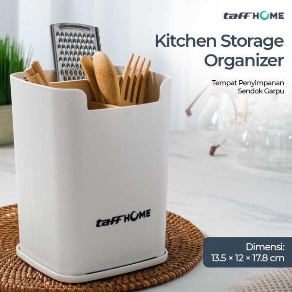 TaffHOME Tempat Penyimpanan Sendok Garpu Kitchen Storage Organizer - H-210