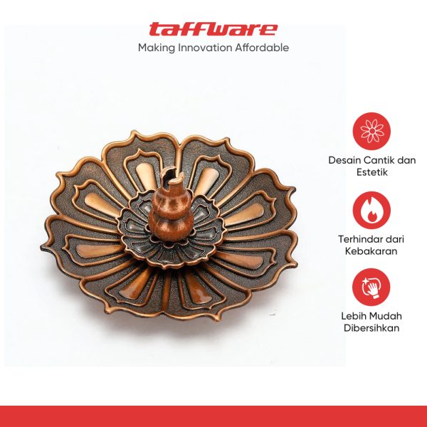 TaffHOME Tempat Dupa Lotus Gourd Incense Holder Zinc Alloy - YJ-A3